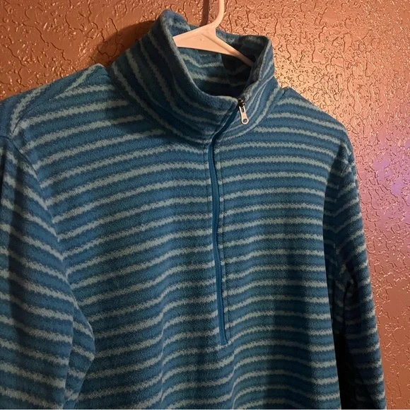 Columbia half zip large blue striped thermal fleece - Picture 12 of 12